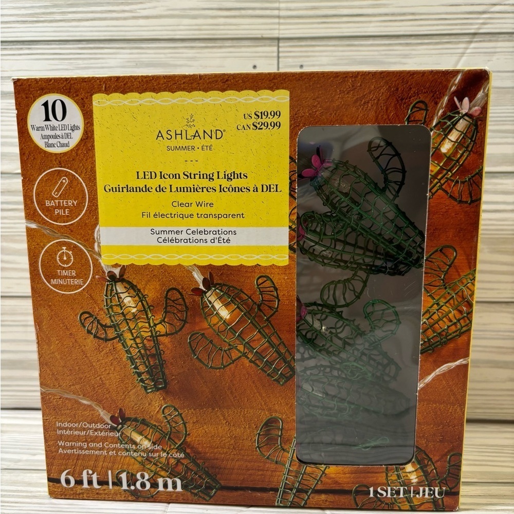 Ashland Summer LED Cactus String Lights - Green